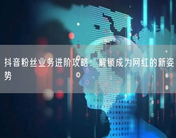 抖音粉丝业务进阶攻略：解锁成为网红的新姿势