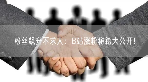 粉丝飙升不求人：B站涨粉秘籍大公开！