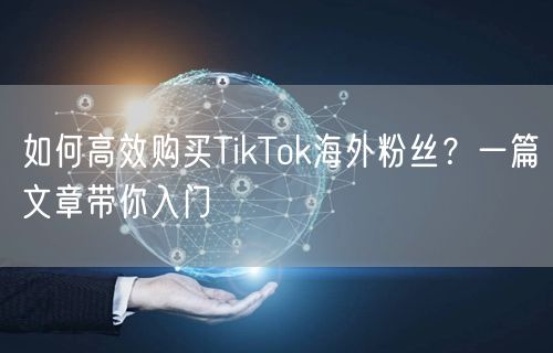 如何高效购买TikTok海外粉丝？一篇文章带你入门