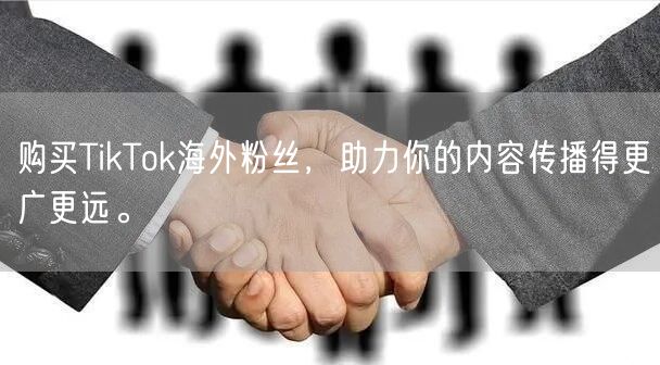 购买TikTok海外粉丝，助力你的内容传播得更广更远。