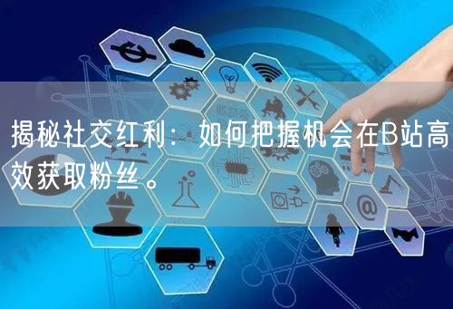 揭秘社交红利：如何把握机会在B站高效获取粉丝。
