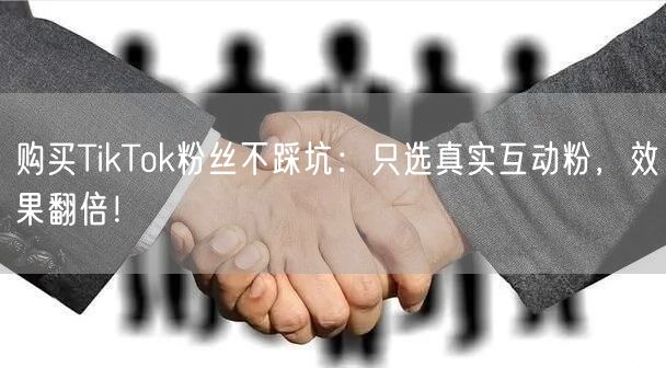 购买TikTok粉丝不踩坑：只选真实互动粉，效果翻倍！
