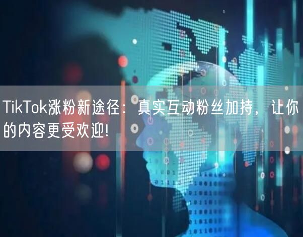 TikTok涨粉新途径：真实互动粉丝加持，让你的内容更受欢迎!