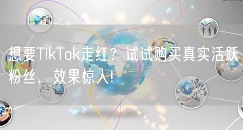 想要TikTok走红？试试购买真实活跃粉丝，效果惊人!