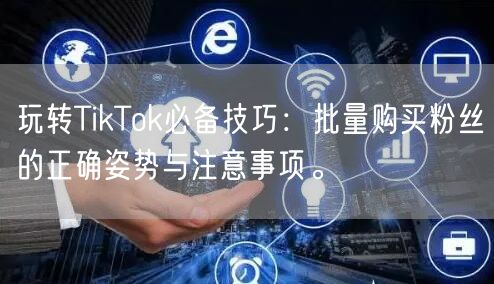 玩转TikTok必备技巧：批量购买粉丝的正确姿势与注意事项。