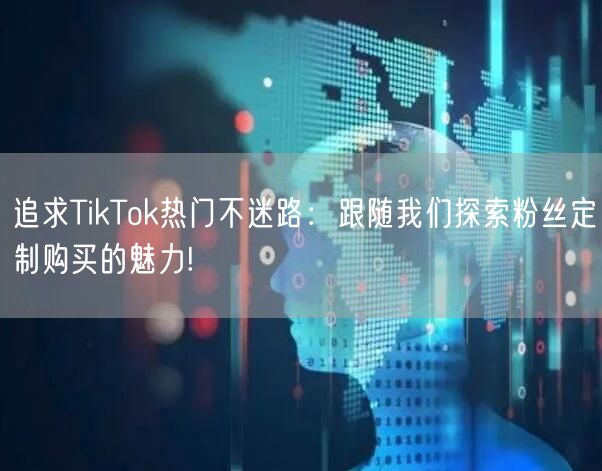 追求TikTok热门不迷路：跟随我们探索粉丝定制购买的魅力!