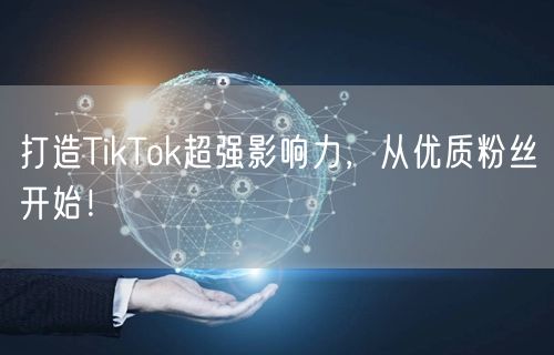 打造TikTok超强影响力，从优质粉丝开始！