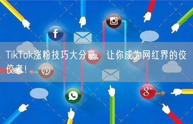 TikTok涨粉技巧大分享，让你成为网红界的佼佼者！