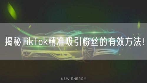 揭秘TikTok精准吸引粉丝的有效方法！