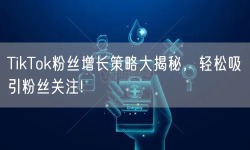 TikTok粉丝增长策略大揭秘，轻松吸引粉丝关注!
