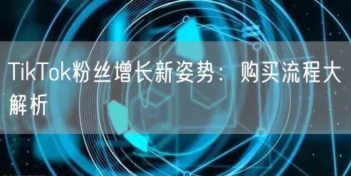TikTok粉丝增长新姿势：购买流程大解析