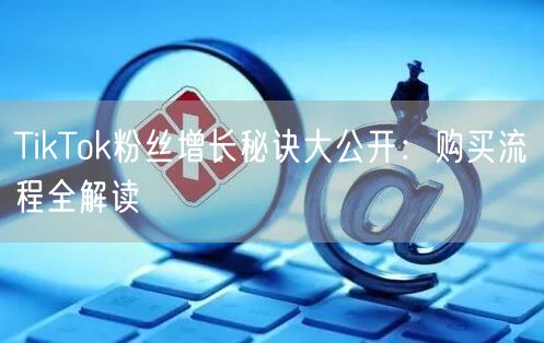 TikTok粉丝增长秘诀大公开：购买流程全解读