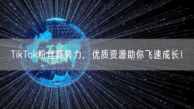 TikTok粉丝新势力，优质资源助你飞速成长！