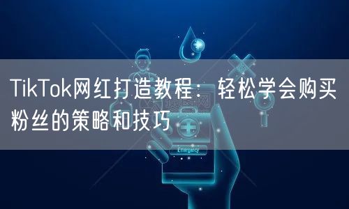 TikTok网红打造教程：轻松学会购买粉丝的策略和技巧