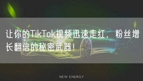 让你的TikTok视频迅速走红，粉丝增长翻倍的秘密武器！