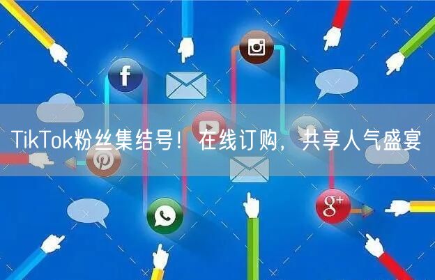 TikTok粉丝集结号！在线订购，共享人气盛宴