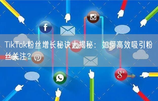 TikTok粉丝增长秘诀大揭秘：如何高效吸引粉丝关注？