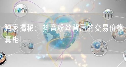 独家揭秘：抖音粉丝背后的交易价格真相！