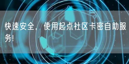 快速安全，使用起点社区卡密自助服务!