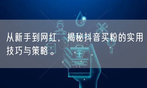 从新手到网红，揭秘抖音买粉的实用技巧与策略。