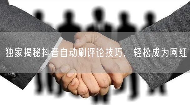 独家揭秘抖音自动刷评论技巧，轻松成为网红
