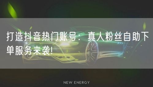 打造抖音热门账号：真人粉丝自助下单服务来袭!
