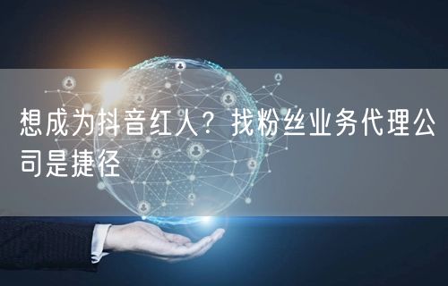 想成为抖音红人？找粉丝业务代理公司是捷径