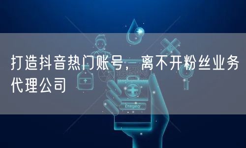 打造抖音热门账号，离不开粉丝业务代理公司