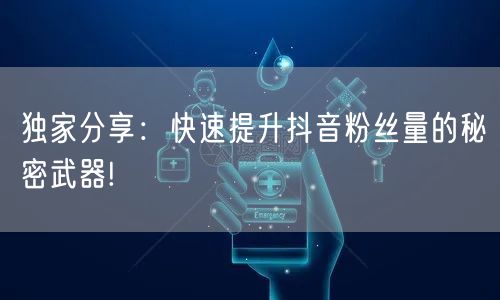 独家分享：快速提升抖音粉丝量的秘密武器!