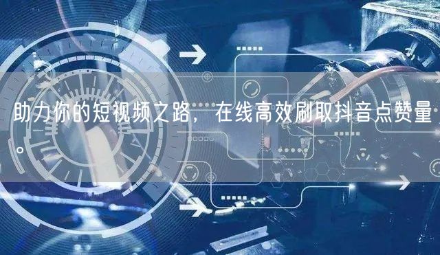 助力你的短视频之路，在线高效刷取抖音点赞量。