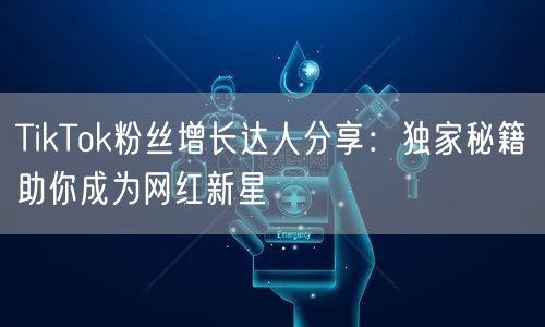 TikTok粉丝增长达人分享：独家秘籍助你成为网红新星