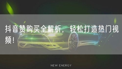 抖音赞购买全解析，轻松打造热门视频！