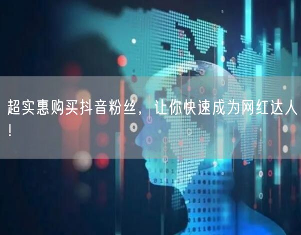 超实惠购买抖音粉丝，让你快速成为网红达人！