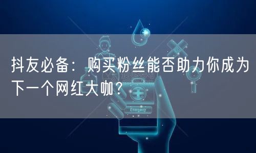 抖友必备：购买粉丝能否助力你成为下一个网红大咖？