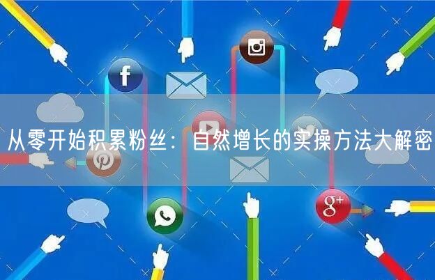 从零开始积累粉丝：自然增长的实操方法大解密