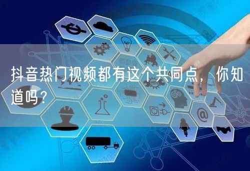 抖音热门视频都有这个共同点，你知道吗？