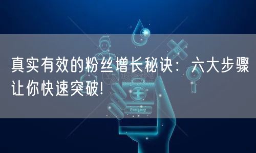 真实有效的粉丝增长秘诀：六大步骤让你快速突破!