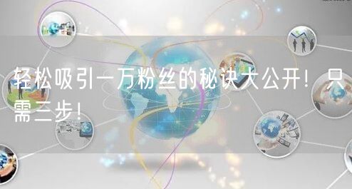 轻松吸引一万粉丝的秘诀大公开！只需三步！