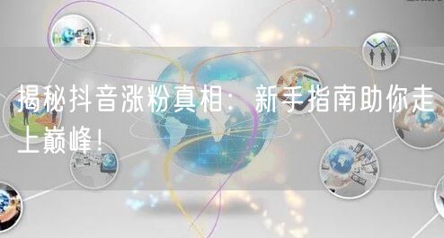 揭秘抖音涨粉真相：新手指南助你走上巅峰！