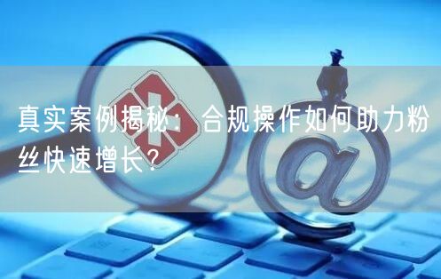 真实案例揭秘：合规操作如何助力粉丝快速增长？