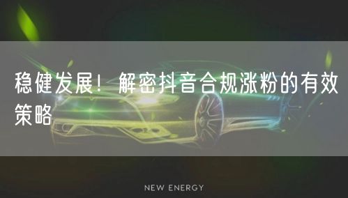 稳健发展！解密抖音合规涨粉的有效策略