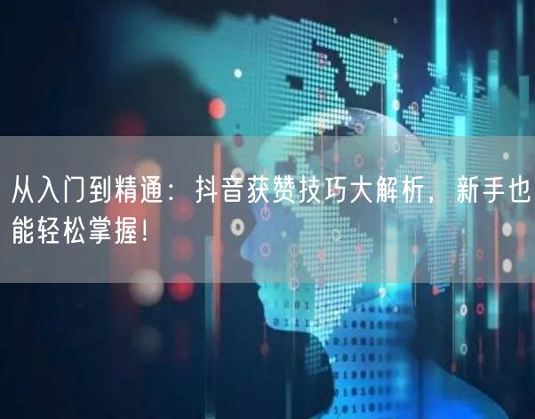 从入门到精通：抖音获赞技巧大解析，新手也能轻松掌握！