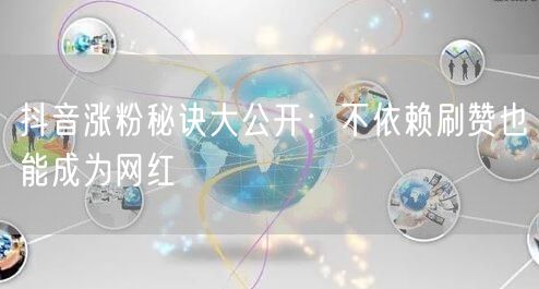 抖音涨粉秘诀大公开：不依赖刷赞也能成为网红
