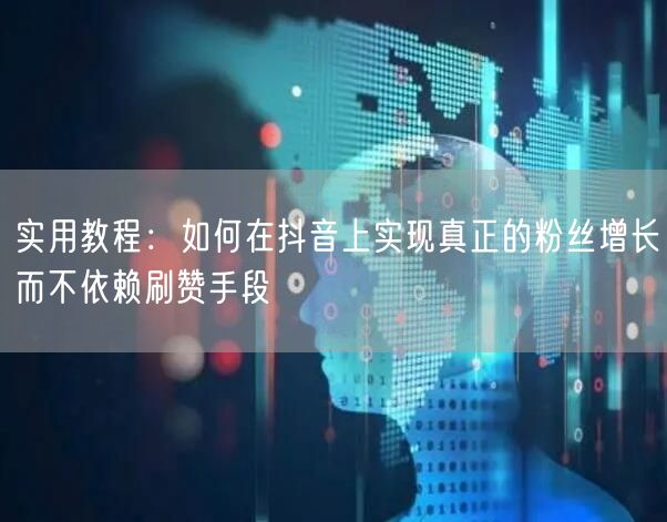 实用教程：如何在抖音上实现真正的粉丝增长而不依赖刷赞手段