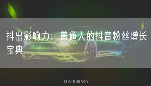 抖出影响力：普通人的抖音粉丝增长宝典
