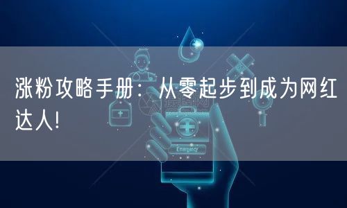 涨粉攻略手册：从零起步到成为网红达人!