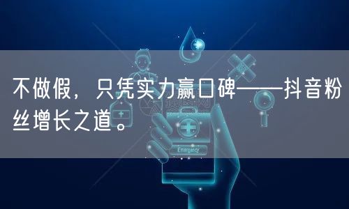 不做假，只凭实力赢口碑——抖音粉丝增长之道。