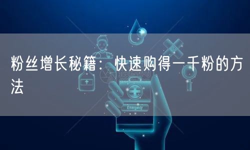 粉丝增长秘籍：快速购得<a href=