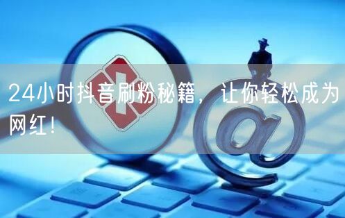 24小时抖音刷粉秘籍，让你轻松成为网红！