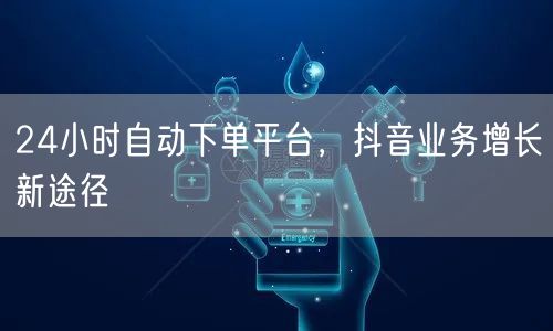 24小时自动下单平台，抖音业务增长新途径